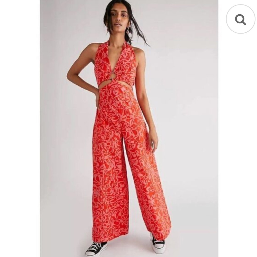 Free People Kira Halter Jumpsuit